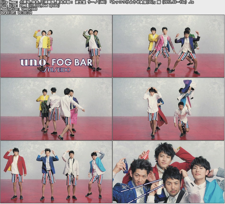 SHISEIDO 資生堂 ポスター 三浦春馬・小栗旬・瑛大・妻夫木聡